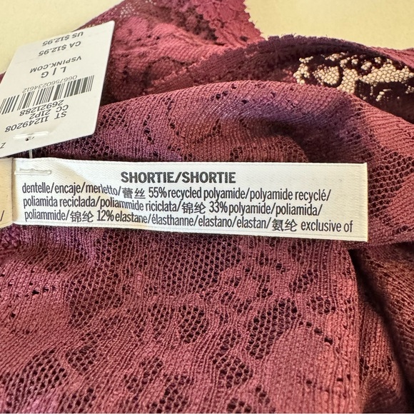 Victoria’s Secret PINK Lace Maroon Panties Size Large - Picture 5 of 5